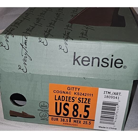 Kensie Ladies' Penny Loafers Slip-on Shoes, Cognac - Picture 6 of 6